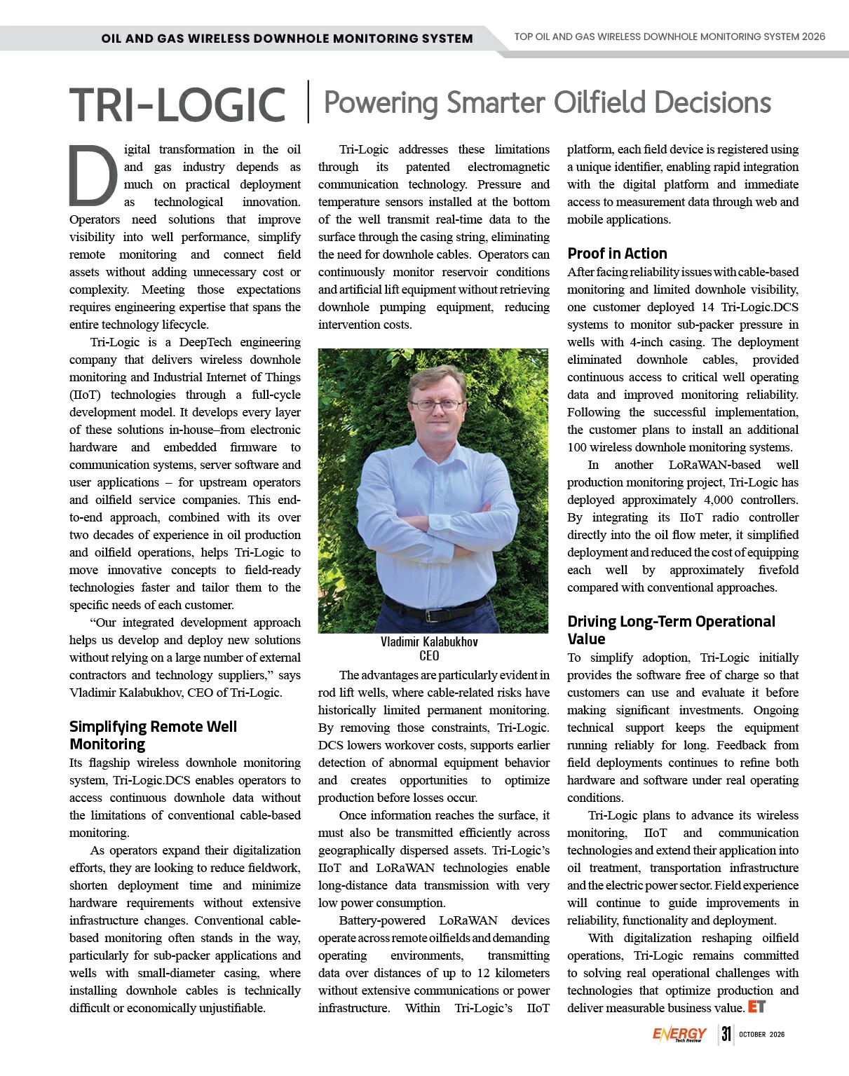 Oil and Gas Solutions | Energy Tech Review